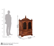 Stendoris Sheesham Wood Home Temple (Honey Finish)