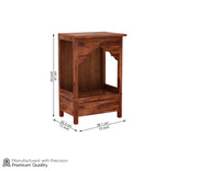 Elvarin Sheesham Wood Home Temple (Honey Finish)