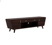 Castion Sheesham Wood Tv Unit with Cupboards Drawers and Shelve Storage (Walnut Finish)