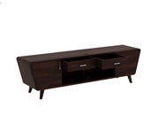 Castion Sheesham Wood Tv Unit with Cupboards Drawers and Shelve Storage (Walnut Finish)