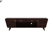 Castion Sheesham Wood Tv Unit with Cupboards Drawers and Shelve Storage (Walnut Finish)