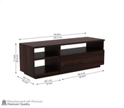 Brethor Sheesham Wood Tv Unit with Shelf Storage (Walnut Finish)